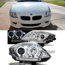 FARI ANTERIORI ANGEL EYES CROMO PER BMW Z4 02-08 COUPE ROADSTER FANALI