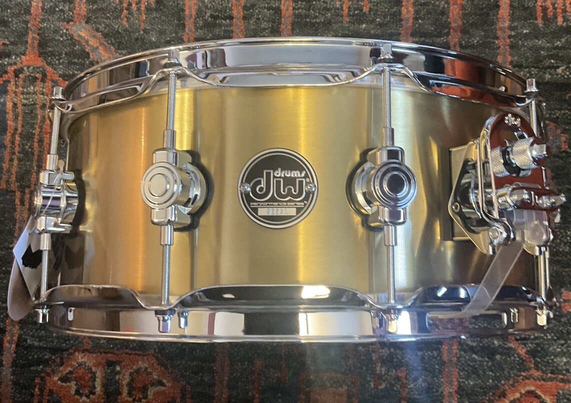 DW Performance Series Snare Drum - 5.5 X 14” 1mm Polished Brass | eBay
