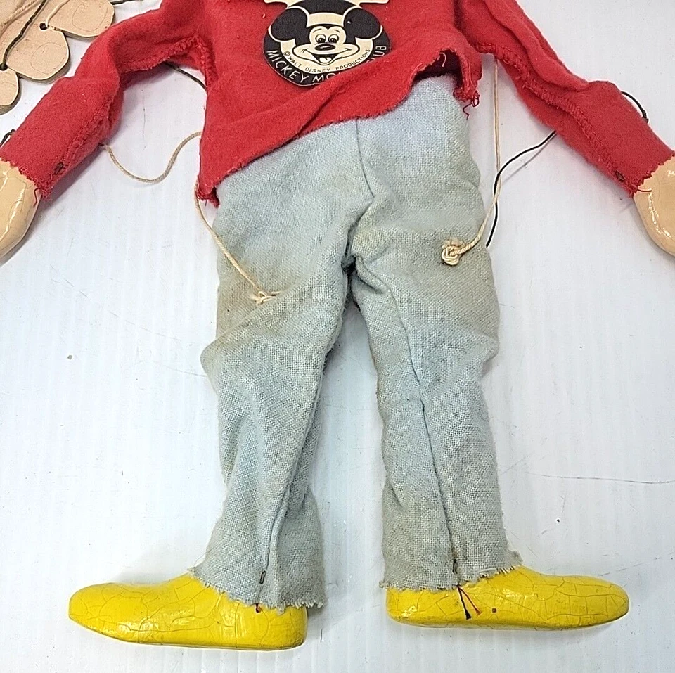 Juguete de marioneta/marioneta/muñeca de colección de los años 50 Disney Mickey Mouse Club Foto 2 de 4