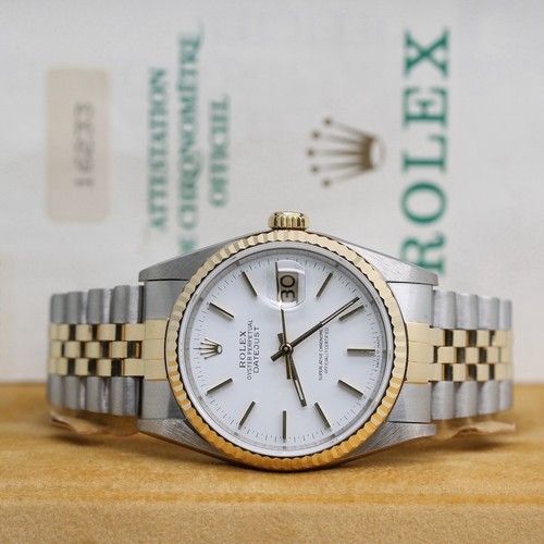 Rolex Datejust Stahl/Gold Automatik Ref: 16233 mit Rolex Box & Papiere von 1994 - Bild 2 von 12