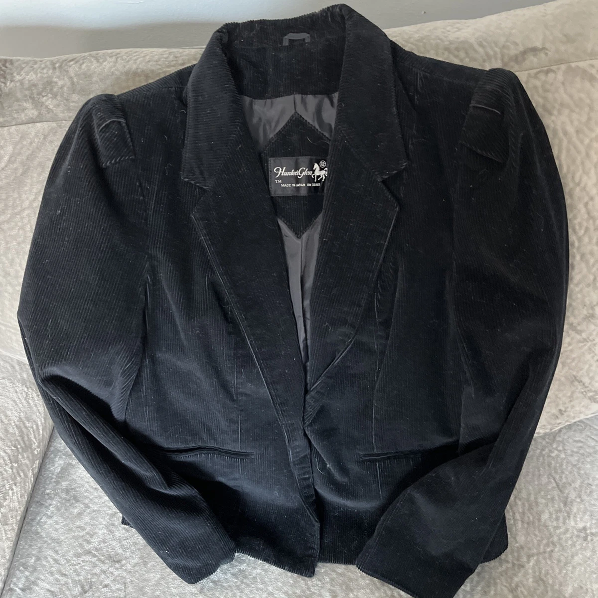 Women s Hunter s Glen Black Corduroy Blazer 12 eBay