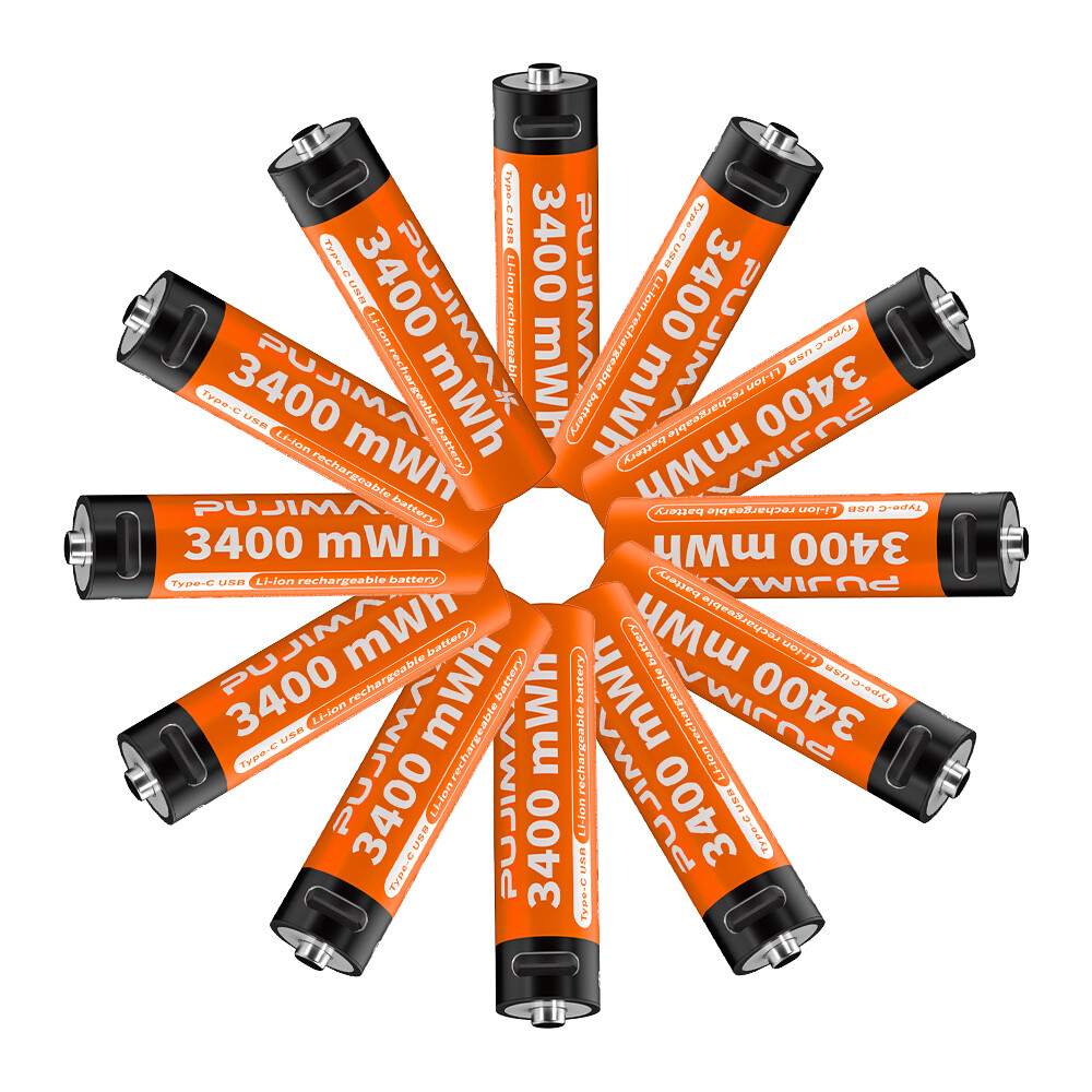 AAA Batteries 1.5V AA Rechargeable Lithium Batteries 1100mWh 3500mWH Charger Lot-image