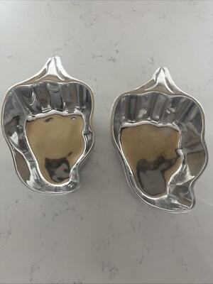Silver Plated Bowl Salsa Dip Party Dish Chili Pepper Shaped Mexico Made