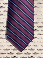 BROOKS BROTHER Silk Purple With Blue Stripes Tie BRAND NEW