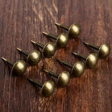 100 x Vintage Upholstery Nails Sofa Jewelry Box Iron Tacks Studs Pins Hardware