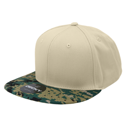 Decky Unisex 6 Panel High Profile Structured Camo Snapback Cap - 1047 - Picture 16 of 29