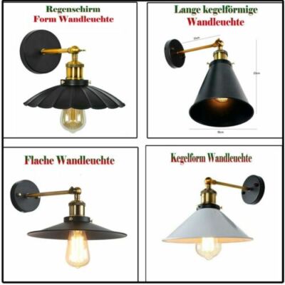 Neue Wandleuchte DeckenLampe E27 Retro Licht Decke Industrie Wandleuchten