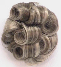 WOMENS CURLY HAIR TOPPER WIGLET PIECE HAIRPIECE HAIRDO UPDO BUN DIAMOND CROWN