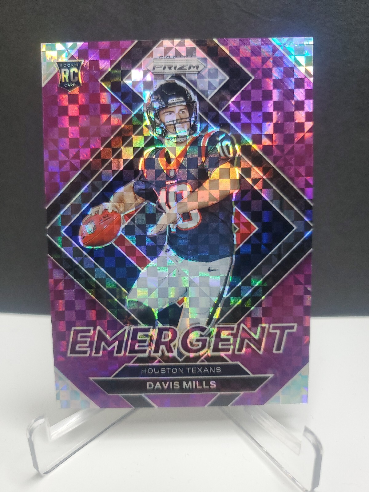 2021 Panini Prizm Davis Mills Emergent Purple Power /49 Texans