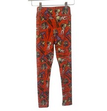 LuLaRoe Kids Size TWEEN Orange Witches Brooms Cauldrons Halloween Leggings Pants