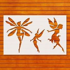 Fairy Stencil Template Reusable for Wall Art, DIY Crafts, Fabric Painting