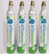 01- Sodastream CO2 Canisters 4-14.5oz 60L  - (Bottles are Full)