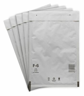 100 F6 Luftpolstertaschen Versandtaschen Luftpolstertüten 235 x 350 mm weiß