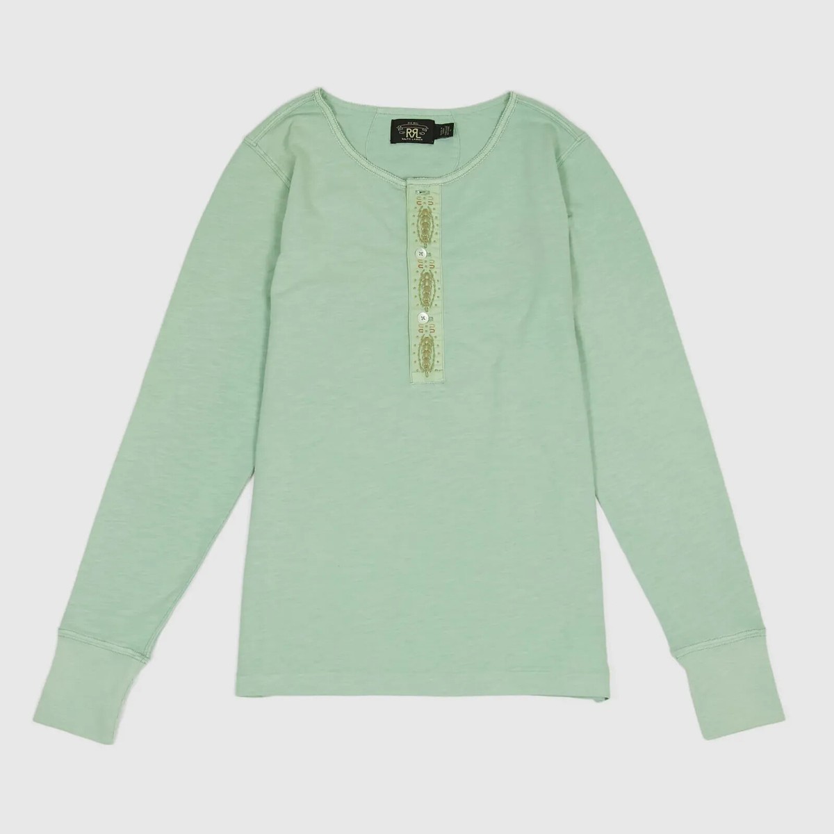 トップス Double RL Farrell Long Sleeve Shirt RLL Ralph Lauren Double RL RRL Womens Embroidered Long Sleeve Cotton