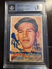 Brooks Robinson Auto Signed 1957 Topps Rookie BGS BAS Authentic 2 Inscriptions!