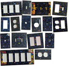 Pac-Man Pacman Games Light Switch Duplex Outlet wall Cover Plate Home Decor