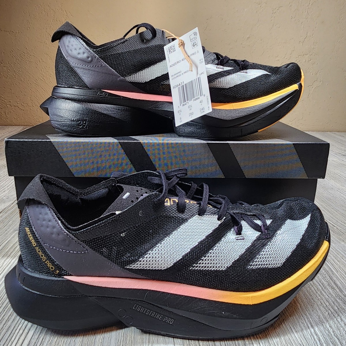 Adidas Adizero Adios Pro 3 Black Running Shoes Womens Sizes