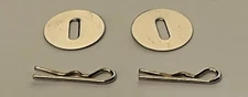 WASHERS AND TOGGLES FOR UNIFORM JACKETS, 2 PAIR/LOT, SILVER COLOR