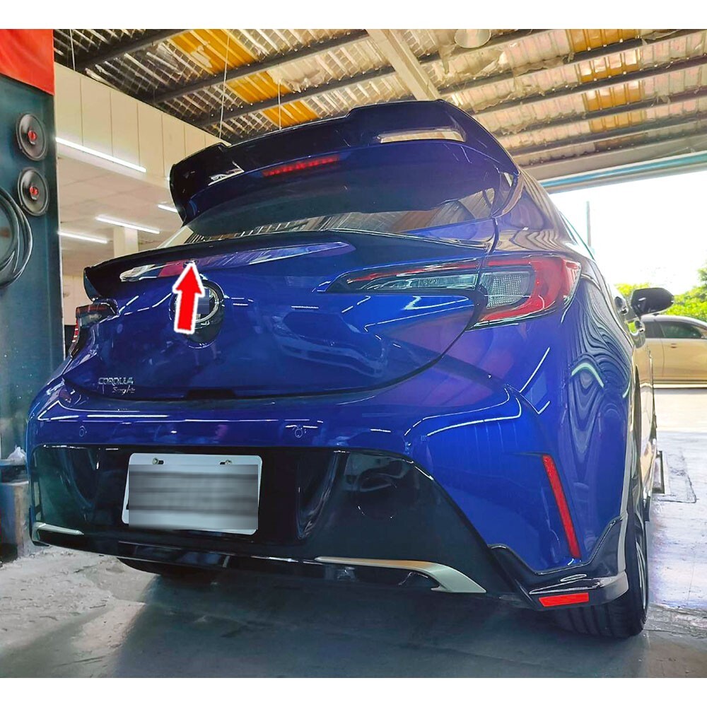 Unpainted FRP Fits Toyota Auris Corolla Sport V Look Rear Middle Trunk Spoiler