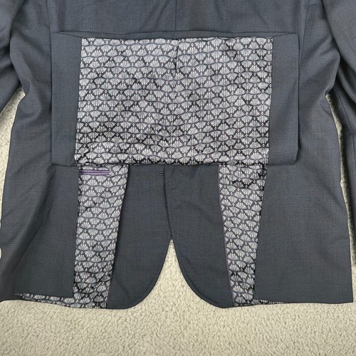 Ted Baker Endurance Wool Navy Blue Plaid Blazer Sport Jacket Jay CT Size 42R - Picture 17 of 23