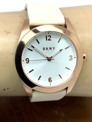 DKNY Women\'s Watch NY2877 Nolita Quartz Silver Dial Rose Gold 34mm Tan L… DKNY Women main image 2