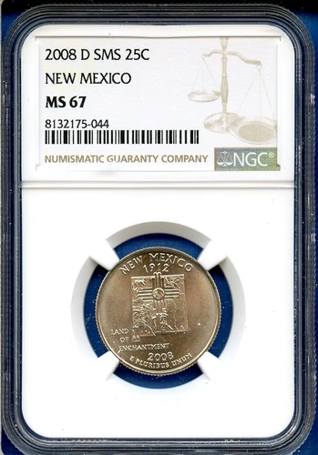 2008 D NGC SMS MS67 New Mexico State Quarter 25c US Mint Coin 2008-D MS-67
