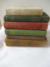 LOT OF ANTIQUE BOOKS FOR READING DECORATING COLLECTING 6 BOOKS ULYSSES HEARTS +