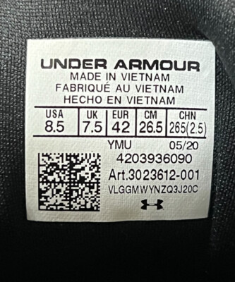 Men's Under Armour Liquify Print Black Camo Shoes 3023612