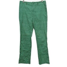 Prada Womens High Waist Straight Leg Zip fly Pants Green Size 42 US 6