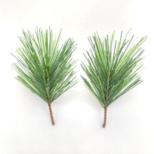 10 Piezas Agujas de Pino de Navidad Ramas de Pino Artificiales Ramitas de Pino Verde Tallo Pick