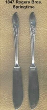 1847 Rogers Springtime Silverplate Knives 2 pc.