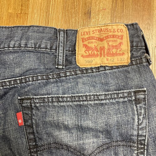 Levis 559 Jeans Mens Straight Denim Jeans 42 x 32 - Picture 7 of 7