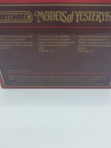 Model Of Yesteryear Y-3-4-F-5 Ford T Tanker - Castrol Boxed Collectible - Picture 11 of 15