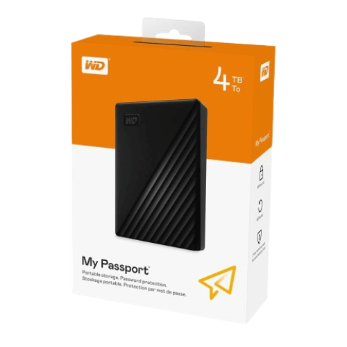 Western Digital WDBPKJ0040BBK 4TB MY Passport Black Hard Drive USB
