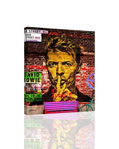 David Bowie Graffiti - ARTE DA PARETE SU TELA O STAMPA - Foto 1 di 2