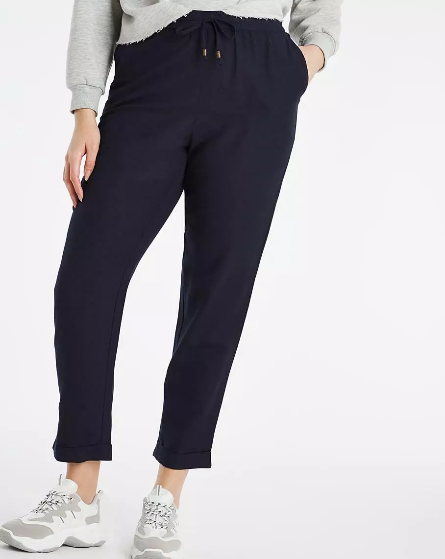 Women's Linen-Blend Pull-On Pant, Women's Clearance