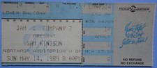 Sam Kinison Concert Ticket May 14, 1989 Northrop Auditorium, Minneapolis, MN