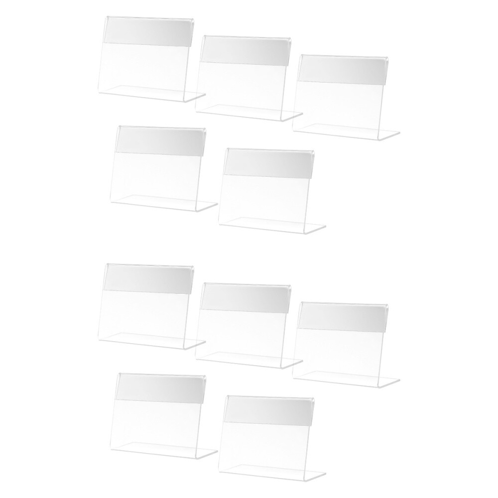 10 Pcs Display Deck Cards Acrylic Shaped Sign Stand Retail Label eBay