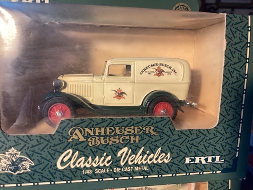 4 ANHEUSER BUSCH Classic Vehicles 1:43 SCALE DIECAST METAL Delivery Truck Chevy - Picture 4 of 7