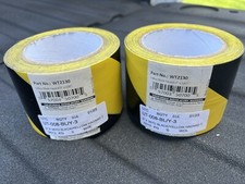 2xBlack & Yellow Hazard Safety Floor Tape, 3 Inch X 36yd