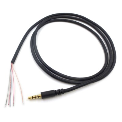 Headphone Cable 3.5mm Male Plug Connector for Hyper X Cloud II Core Pro