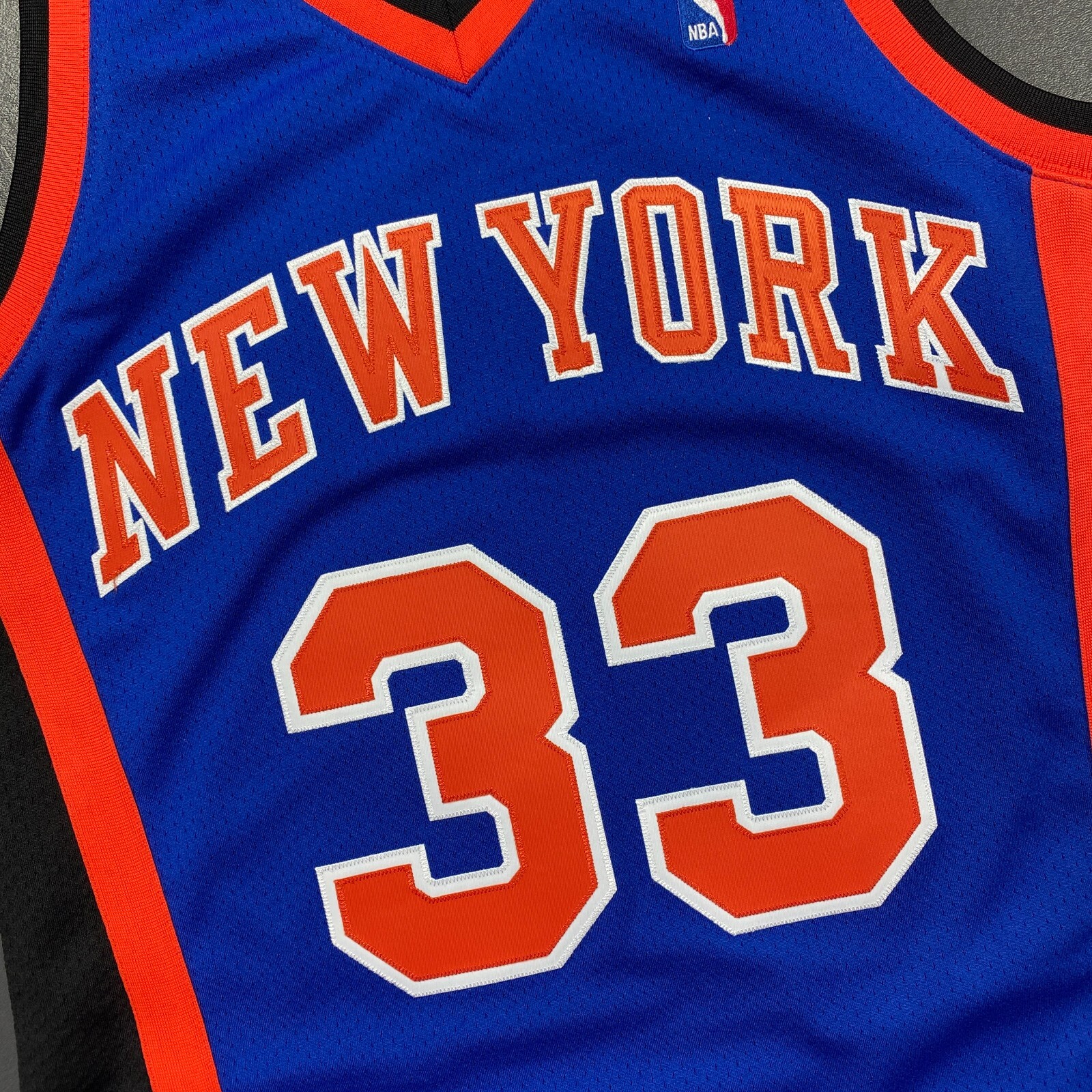 New York Knicks Patrick Ewing Mitchell & Ness Blue Hardwood Classics Swingman Throwback Jersey P 6238