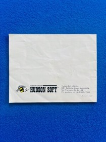 Bomberman NES Nintendo Manual + Promo Hudson Soft Insert w/ Manual Protector Bag