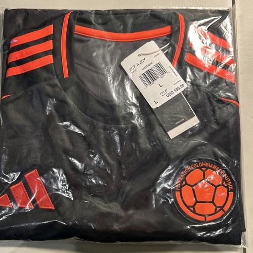 adidas Men’s Colombia 24 Away Jersey Black Size Large New With Tags Free Ship - Picture 5 of 6