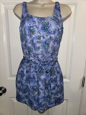 Vintage 80  s CEEB OF MIAMI Vintage One Piece Swimsuit Skort Dress SIZE 16