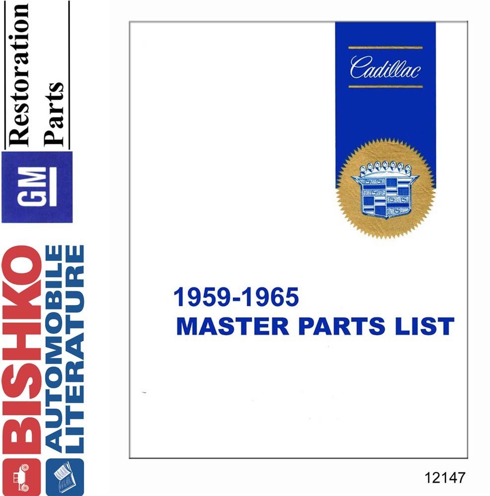 1959 1960 1961 1962 1963 1964 1965 Cadillac Parts Book List CD