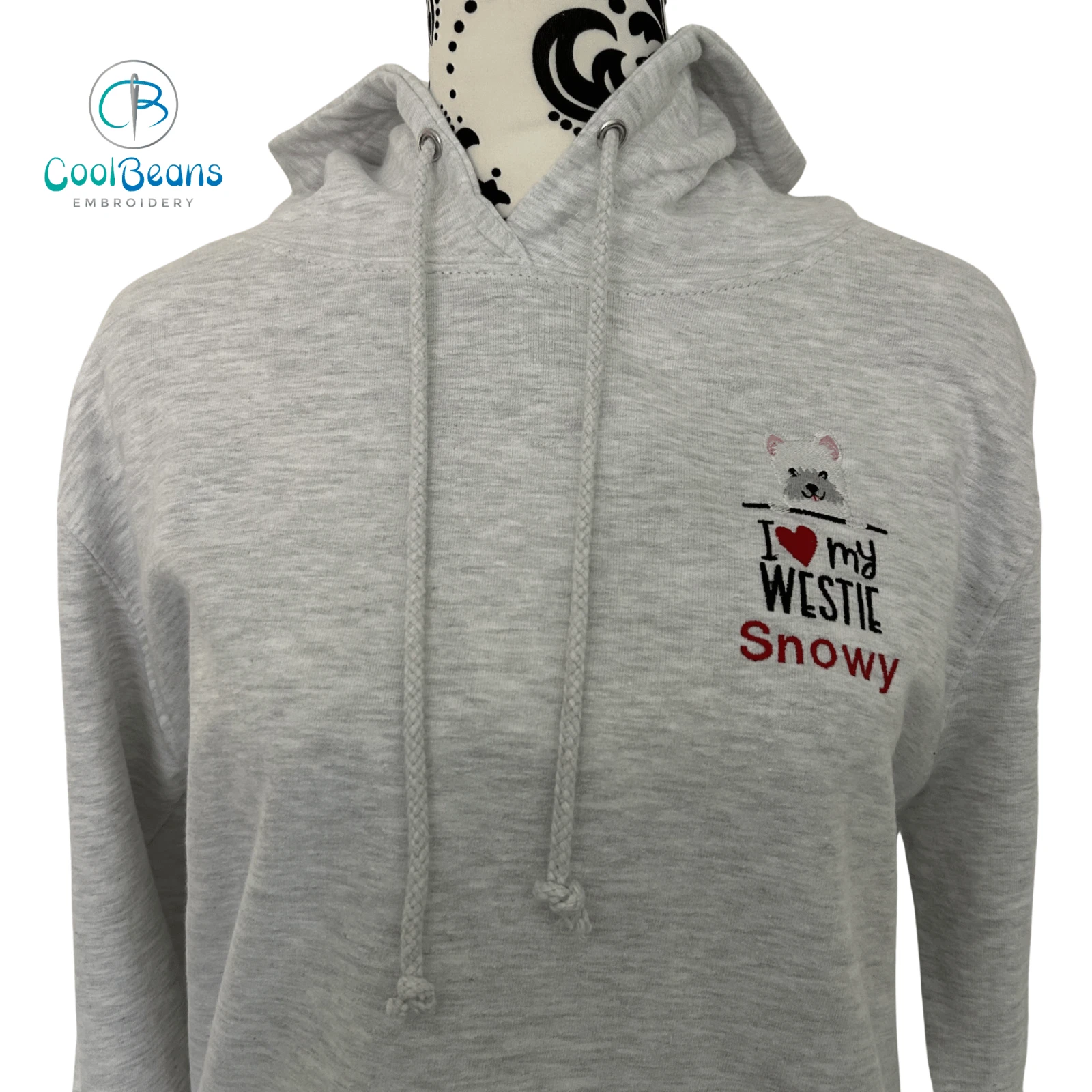 Westie Embroidered Personalised Hoodie