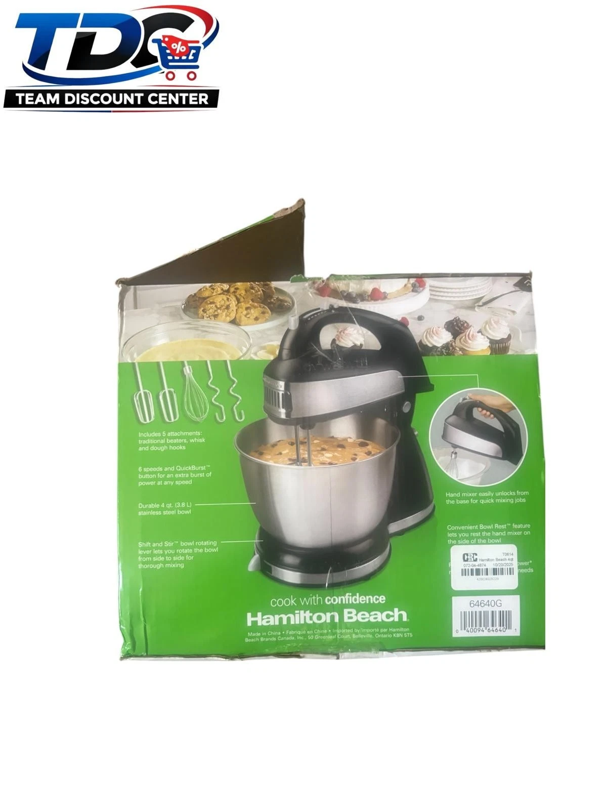 Hamilton Beach 64650 6-Speed Classic Stainless Steel Stand Hand Mixer
Opens in a new window or tab