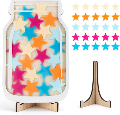 Belohnungsglas Klassenzimmer mit 25 Sternen Belohnungssystem Kinder Reward Jar S