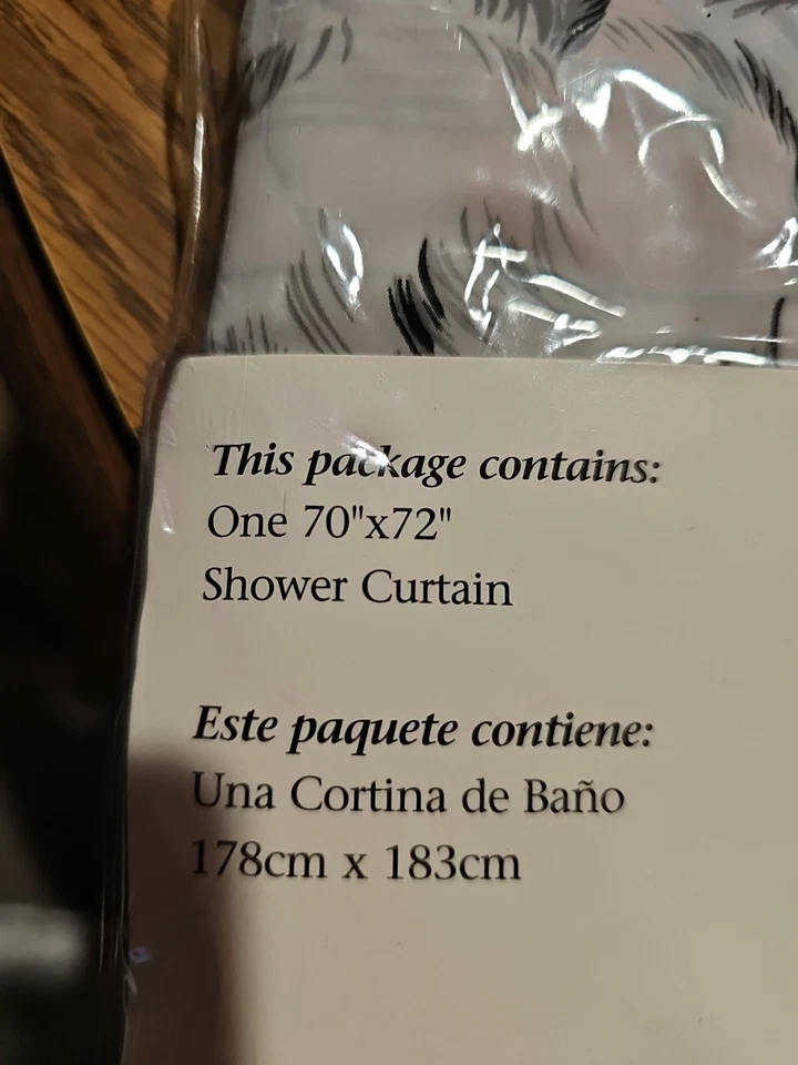 Cortina de ducha vinilo gato nueva en paquete Foto 4 de 4